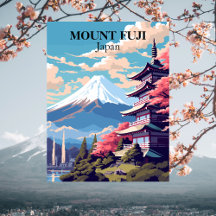 Mont Fuji, illustration de voyage au Japon