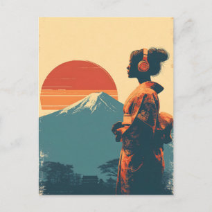 Carte Postale Mont Fuji vintage