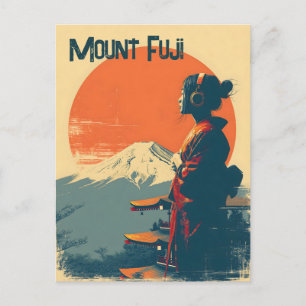 Carte Postale Mont Fuji vintage