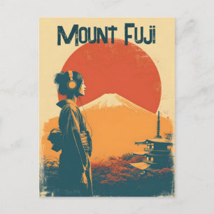 Carte Postale Mont Fuji vintage