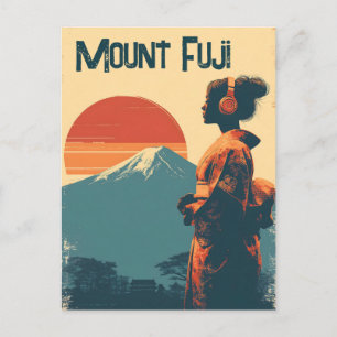 Carte Postale Mont Fuji vintage