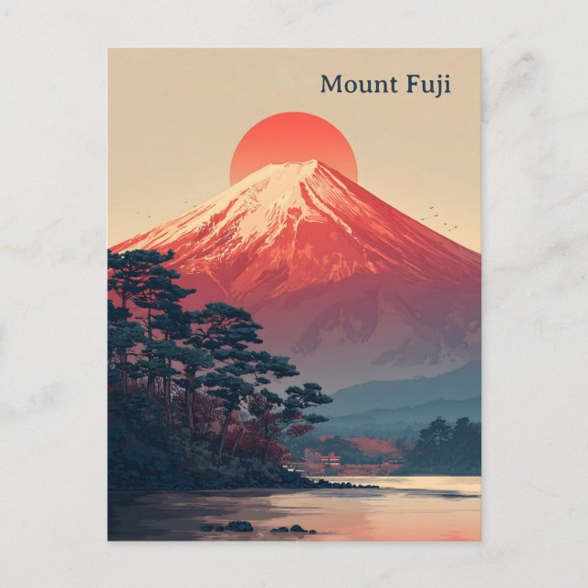 Carte Postale Mont Fuji vintage (Devant)