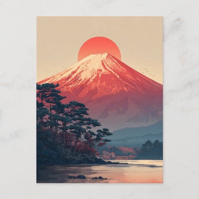 Carte Postale Mont Fuji vintage (Devant)