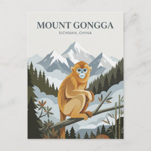 Carte Postale Mont Gongga Chine
