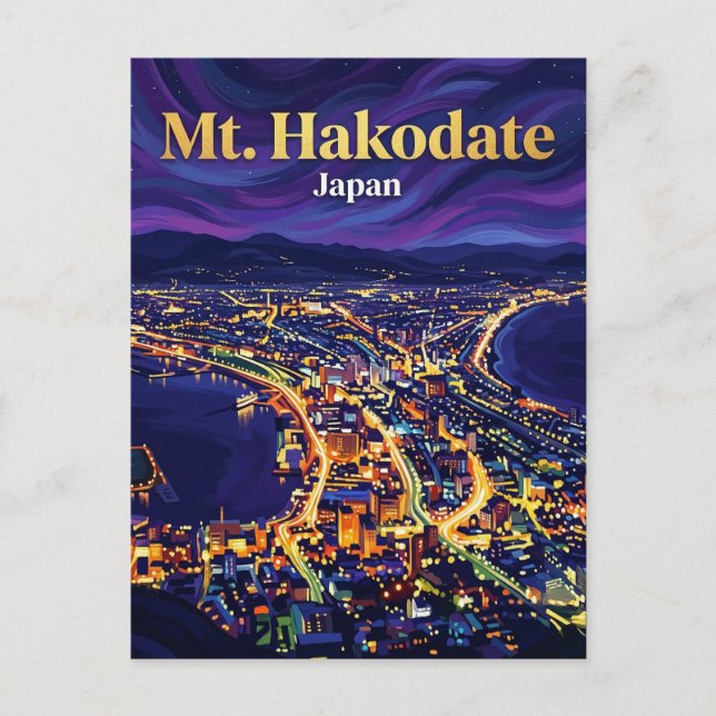 Carte Postale Mont Hakodate Japon (Devant)