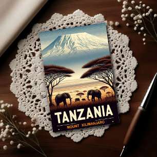 Carte Postale Mont Kilimandjaro Safari – Voyage Vintage Tanzanie