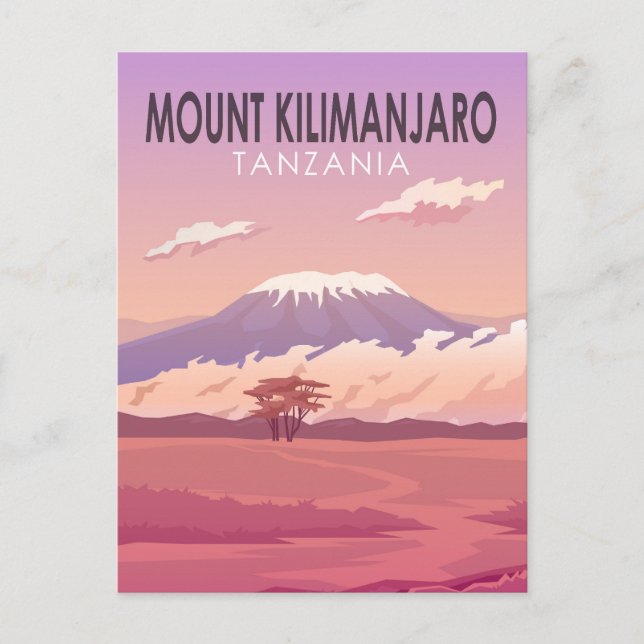 Carte Postale Mont Kilimandjaro Tanzanie Afrique Vintage (Devant)