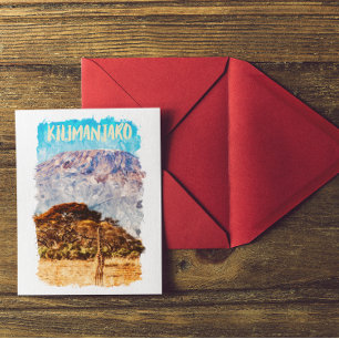 Carte Postale Mont Kilimandjaro Tanzanie Voyage Afrique