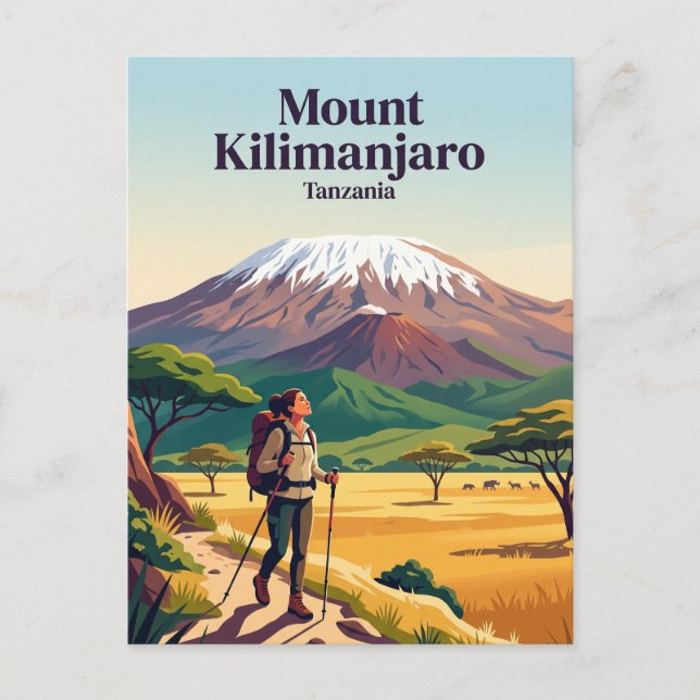 Carte Postale Mont Kilimanjaro Tanzanie (Devant)