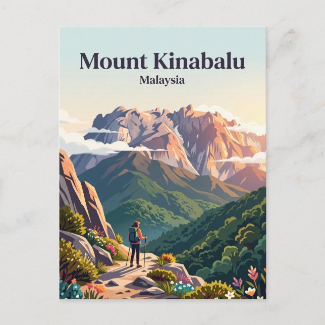 Carte Postale Mont Kinabalu Malaisie (Devant)