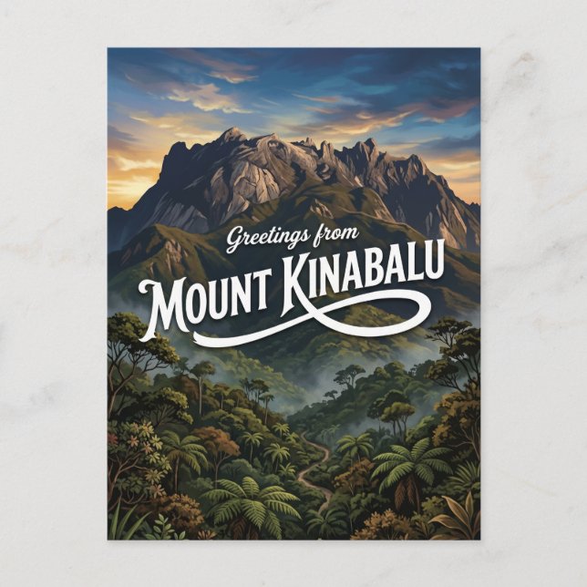 Carte Postale Mont Kinabalu Malaisie (Devant)