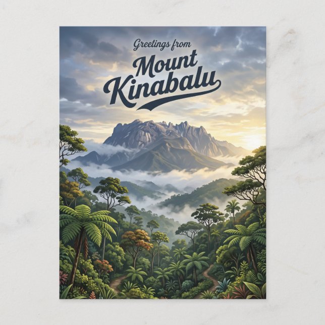 Carte Postale Mont Kinabalu Malaisie (Devant)