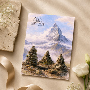 Carte Postale Mont Matterhorn, Alpes suisses Aquarelle