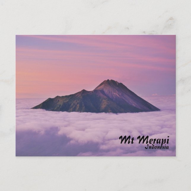 Carte postale Mont Merapi Indonésie (Devant)