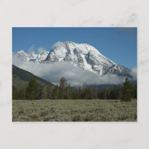 Carte Postale Mont Moran et nuages à Grand Teton