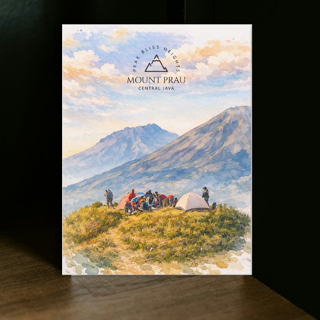 Carte Postale Mont Prau, Java central |  Voyage d'aventure (Mount Prau, Central Java | Adventure Travel Postcard)