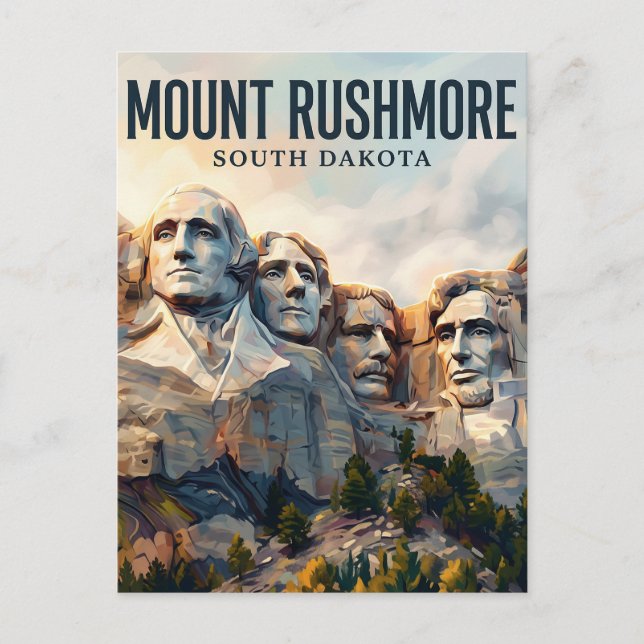 Carte Postale Mont Rushmore Dakota du Sud (Devant)