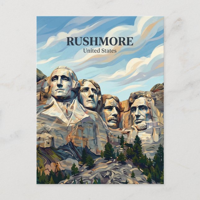 Carte Postale Mont Rushmore Dakota du Sud (Devant)