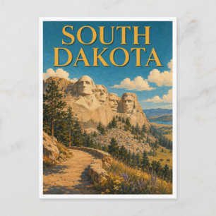 Carte Postale Mont Rushmore GeoSaga du Dakota du Sud