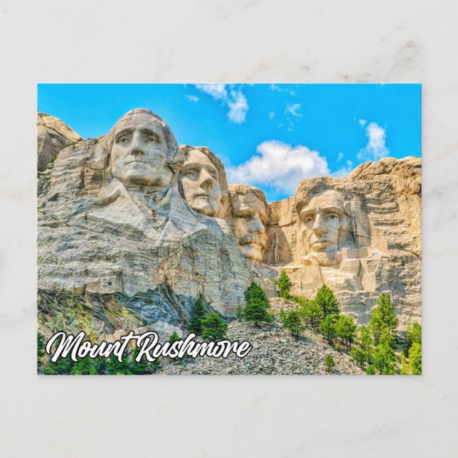 Carte Postale Mont Rushmore, Keystone, Dakota du Sud (Devant)
