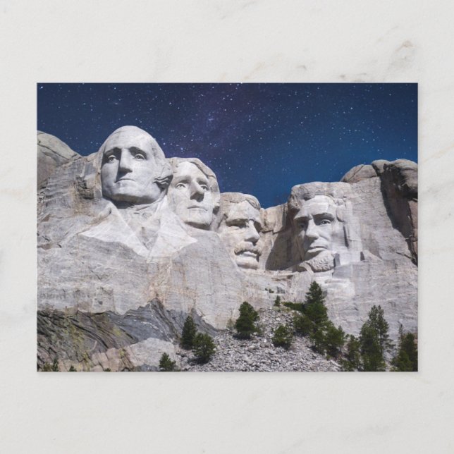 Carte Postale Mont Rushmore Timelapse Ciel (Devant)