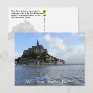 Carte Postale Mont-Saint-Michel à marée haute, Normandie, France