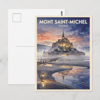 Carte Postale Mont Saint-Michel France Voyage Vintage