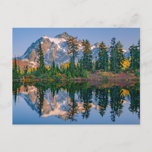 Carte Postale Mont Shuksan reflété dans le lac Reflection (Devant)