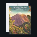 Carte Postale Mont Teide Tenerife Voyage Rétro<br><div class="desc">Élevez-vous jusqu'aux hauteurs majestueuses des îles Canaries avec cette superbe carte postale de voyage du Mont Teide Tenerife ! Ce design illustré captivant présente le volcan emblématique du Mont Teide,  le point culminant de l'Espagne,  encadré par une végétation tropicale luxuriante et unique</div>