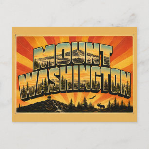 Carte Postale Mont Washington New Hampshire Forêt alpine de crêt