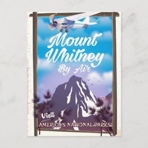 Carte Postale Mont Whitney, Affiche de voyage classique en Calif