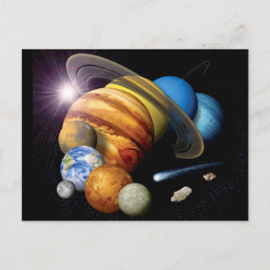 Carte Postale Montage du système solaire de la NASA JPL Photos s