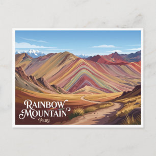 Carte Postale Montagne arc-en-ciel Cusco Pérou