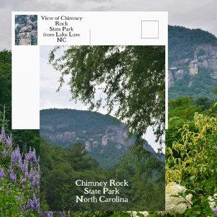 Carte Postale Montagne de Chimney Rock depuis Lake Lure NC