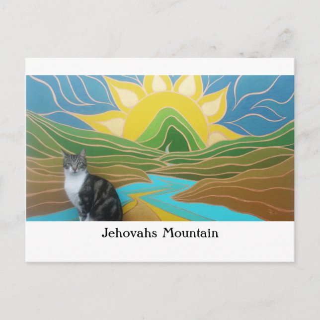 Carte Postale Montagne de Jehovahs avec Pudding (Devant)