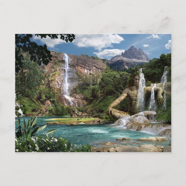 Carte Postale Montagne des chutes - Postkarte (Devant)