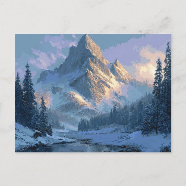 Carte Postale Montagne enneigée (Devant)