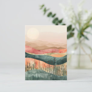 Carte Postale Montagne minimaliste de Boho - Terre inspirée par 