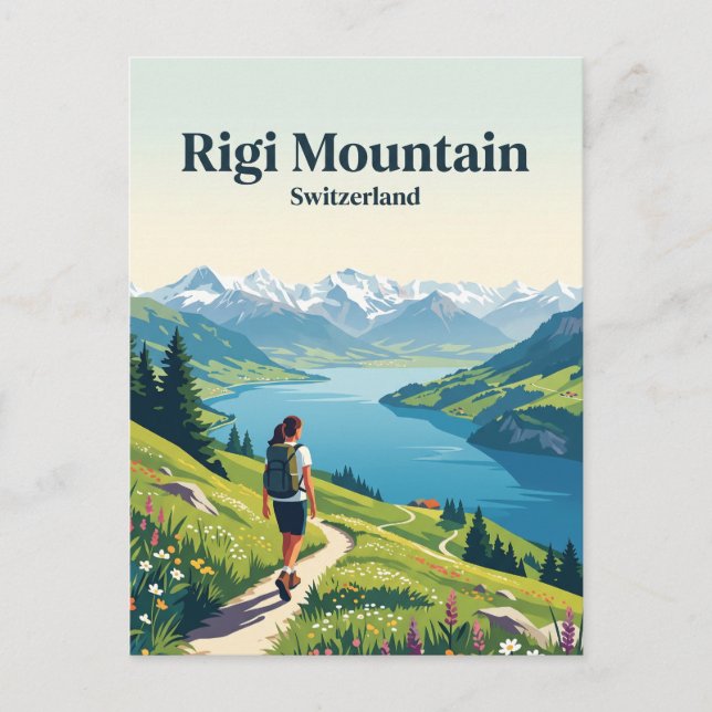 Carte Postale Montagne Rigi Suisse (Devant)