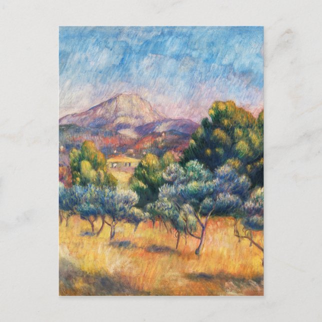 Carte Postale Montagne Sainte-Victoire Paysage par Renoir (Devant)