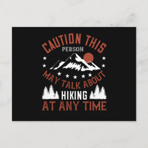 Carte Postale Montagnes - Attention Cette Personne Parle de Rand