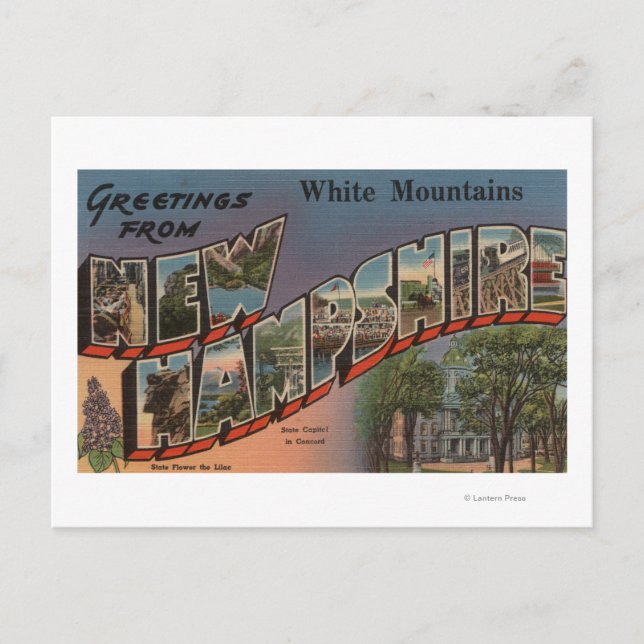 Carte Postale Montagnes blanches, New Hampshire 3 (Devant)