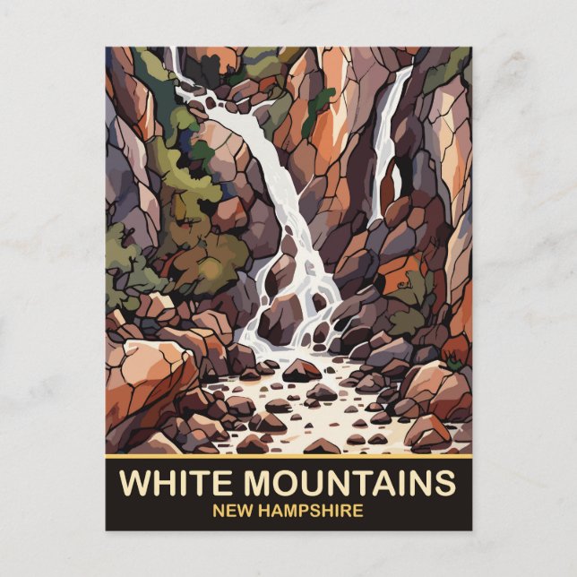 Carte Postale Montagnes blanches, New Hampshire, Voyage (Devant)