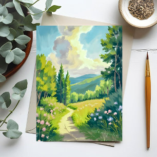 Carte Postale Montagnes blanches   Peinture paysage du New Hamps