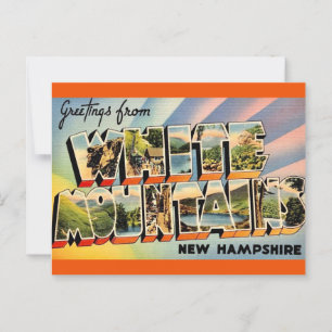 Carte Postale Montagnes Blanches vintage NH