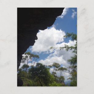 Carte Postale montagnes bleues en surplomb