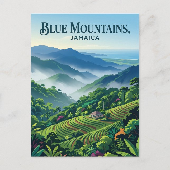 Carte Postale Montagnes Bleues Jamaïque (Devant)