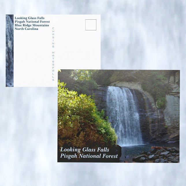 Carte Postale Montagnes Blue Ridge Chute d'eau Looking Glass Fal (Créateur téléchargé)