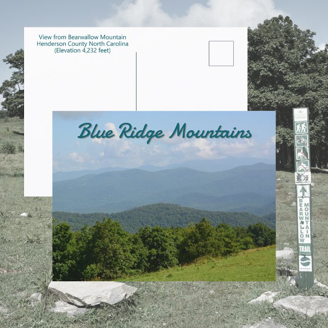 Carte Postale Montagnes Blue Ridge - Mont Bearwallow NC (Créateur téléchargé)
