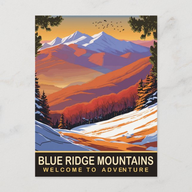 Carte Postale Montagnes Blue Ridge, Voyage  (Devant)